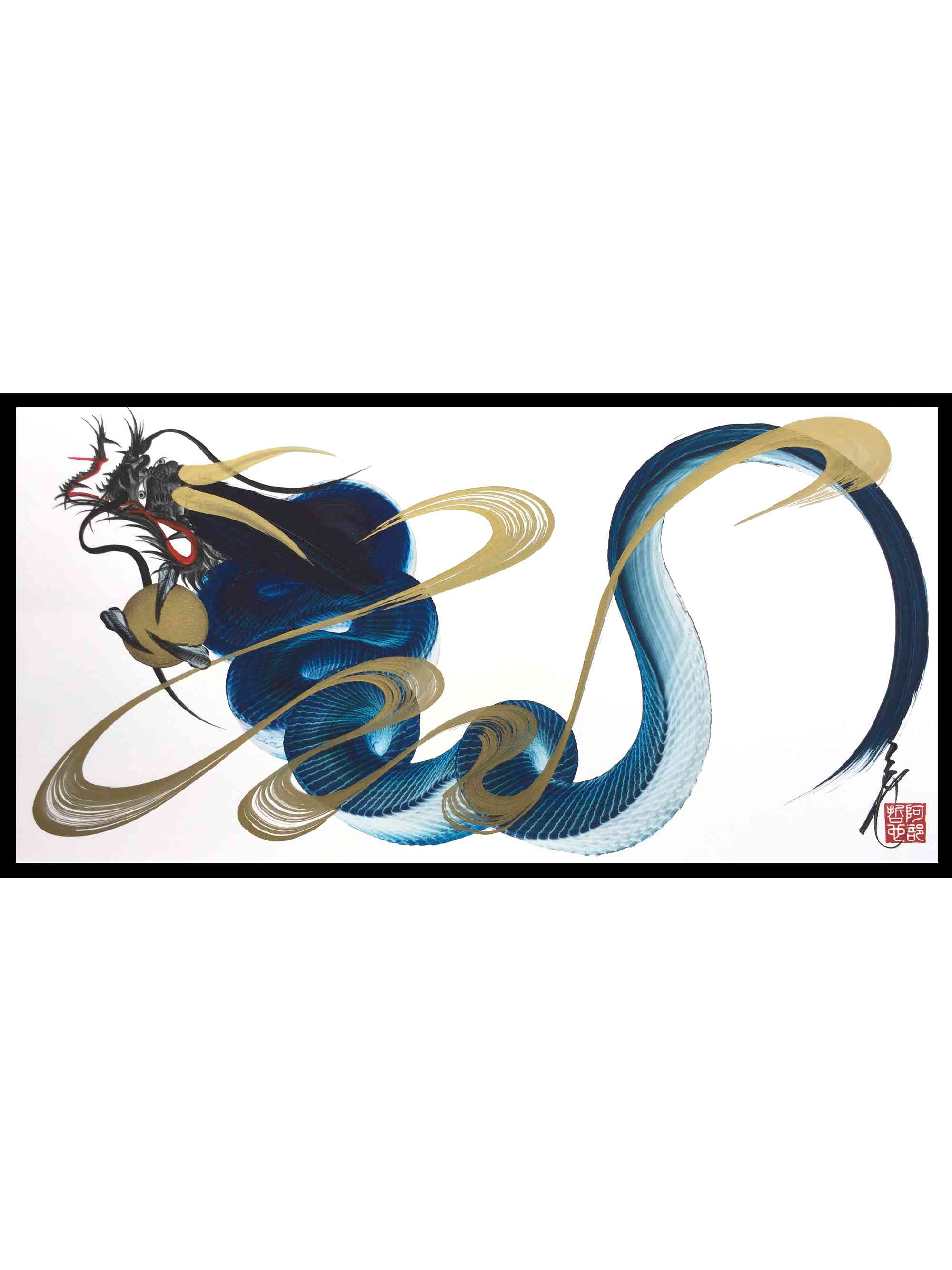 japanese dragon painting DRG W 0020 1